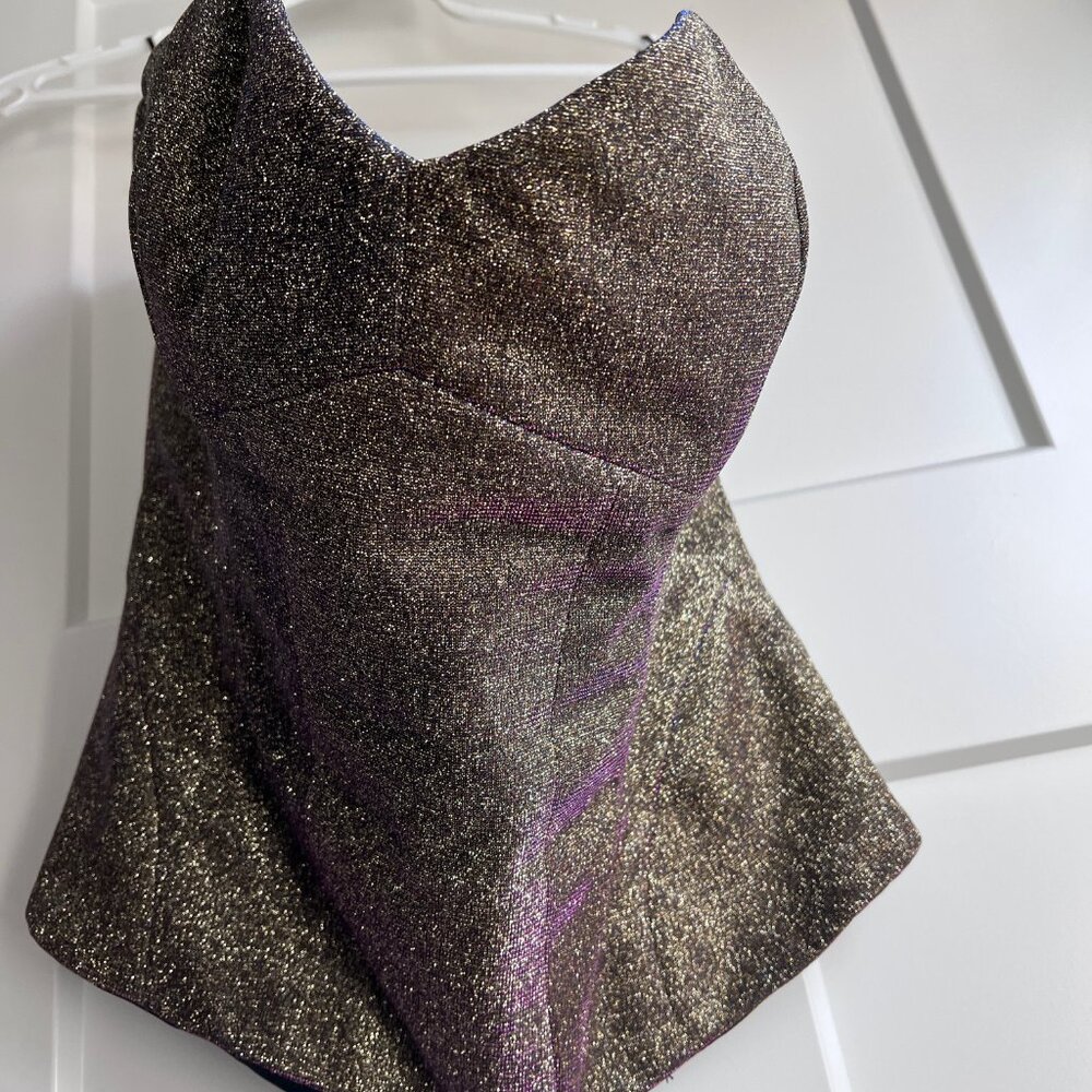 Nicole Miller holiday cami in a pink gold